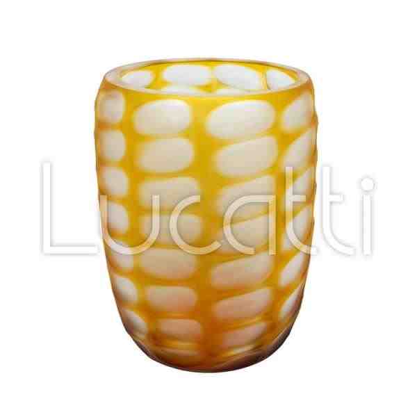 VASO EM VIDRO AMBAR G