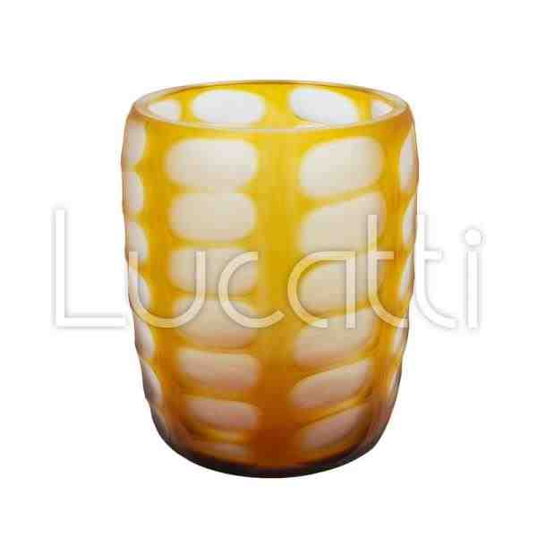 VASO EM VIDRO AMBAR P