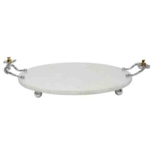 TABUA MARBLE REDONDA BRANCA ORQUIDEA