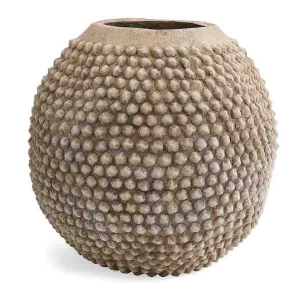 VASO EM CERAMICA BEGE G