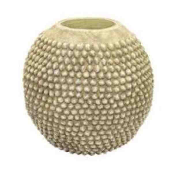 VASO EM CERAMICA BEGE P
