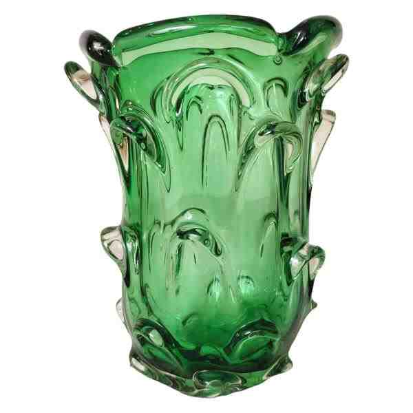 VASO G 672 VERDE FOLHA S/ OURO