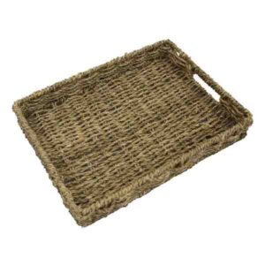 BANDEJA RETANG TERRA FIBRA NAT C/ ALCA 31X23X5CM