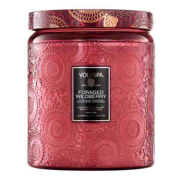 VELA POTE VIDRO LUXE 140H FORAGED WILDBERRY