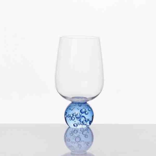 TAÇAS TRANSPARENTE E AZUL 540 ML 6 PÇS