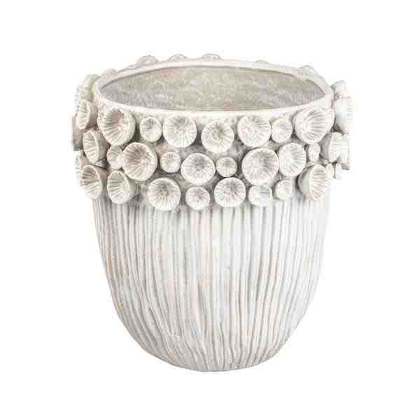 VASO DECOR EM CERAMICA BRANCO P