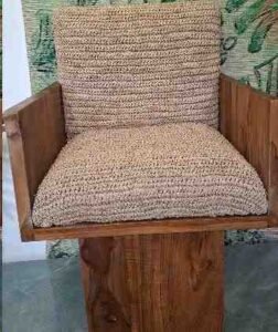 POLTRONA TECA/FIBRA NATURAL SAJI C57XL57XA44CM