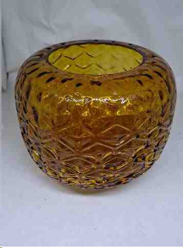 VASO ANANAS VIDRO AMBAR