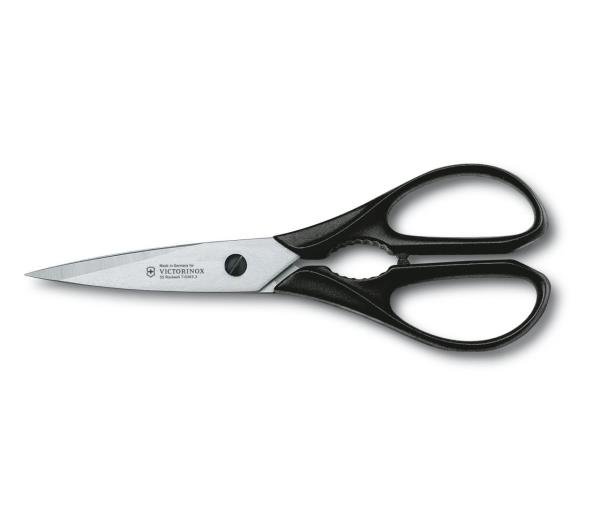 TESOURA INOX P/ USO DOMESTICO CABO PRETO