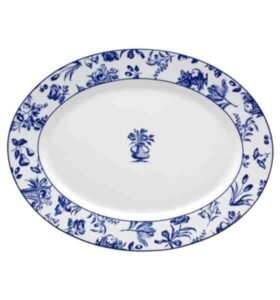 TRAVESSA OVAL MEDIA CHINTZ AZUL