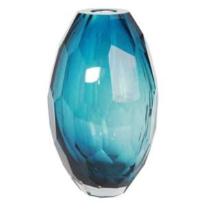 VASO DE VIDRO AZUL 18X18X29CM