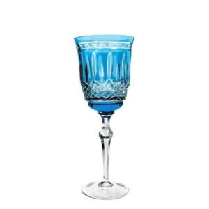 TACA DE CRISTAL P/ AGUA 460ML AZUL CLARO