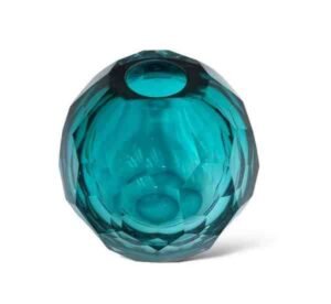 VASO DECOR EM VIDRO AZUL