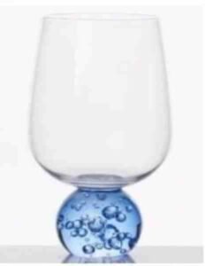 JOGO C/6 TAÇA TRANSPARENTE E AZUL 540ML